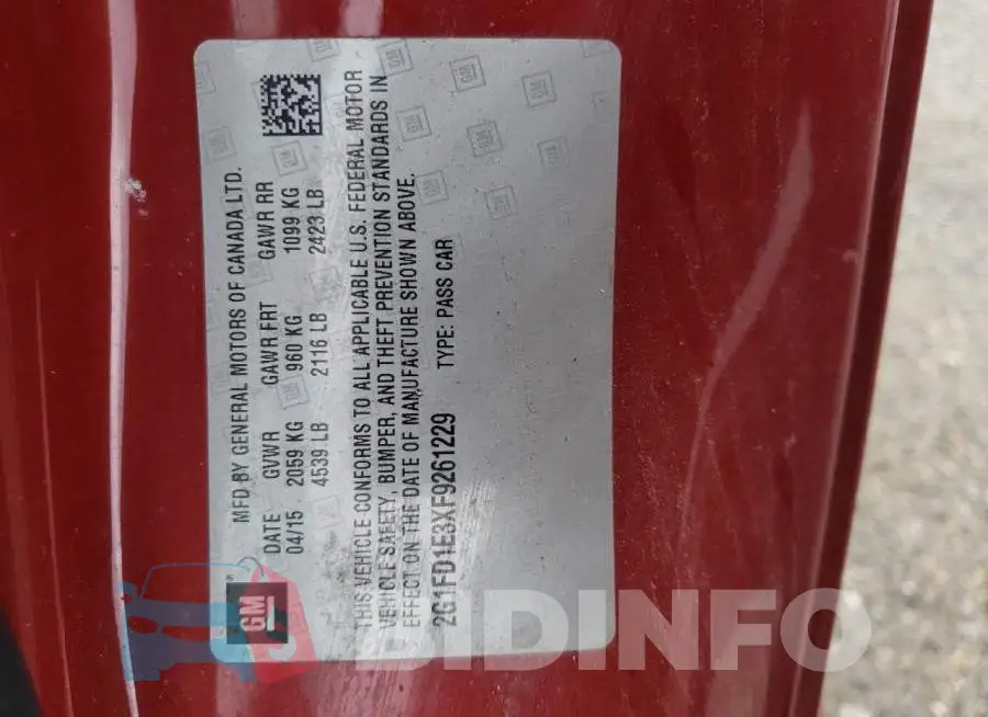 2G1FD1E3XF9261229 Photo# 12