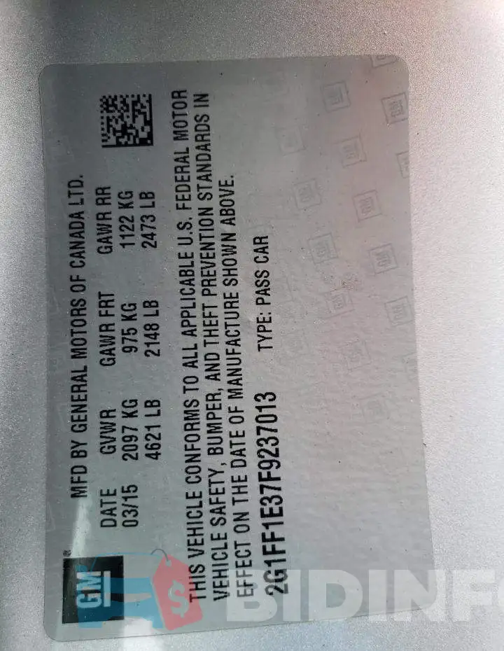 2G1FF1E37F9237013 Photo# 13