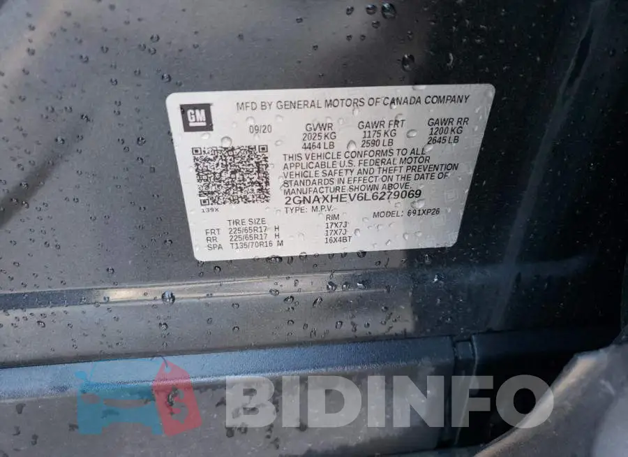 2GNAXHEV6L6279069 Photo# 12