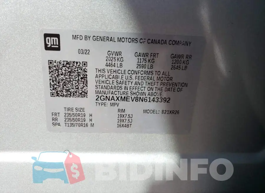 2GNAXMEV8N6143392 Photo# 12