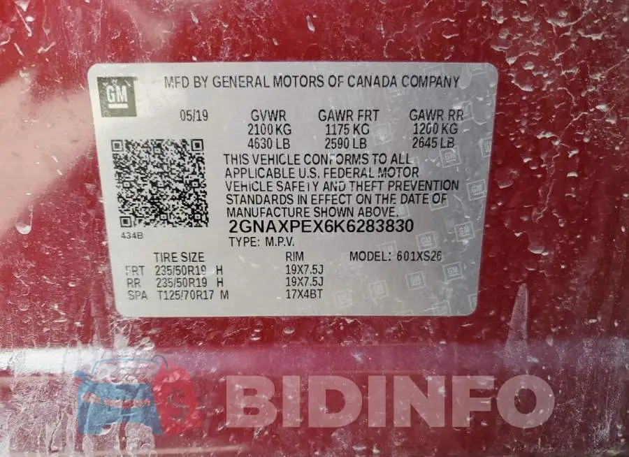2GNAXPEX6K6283830 Photo# 13