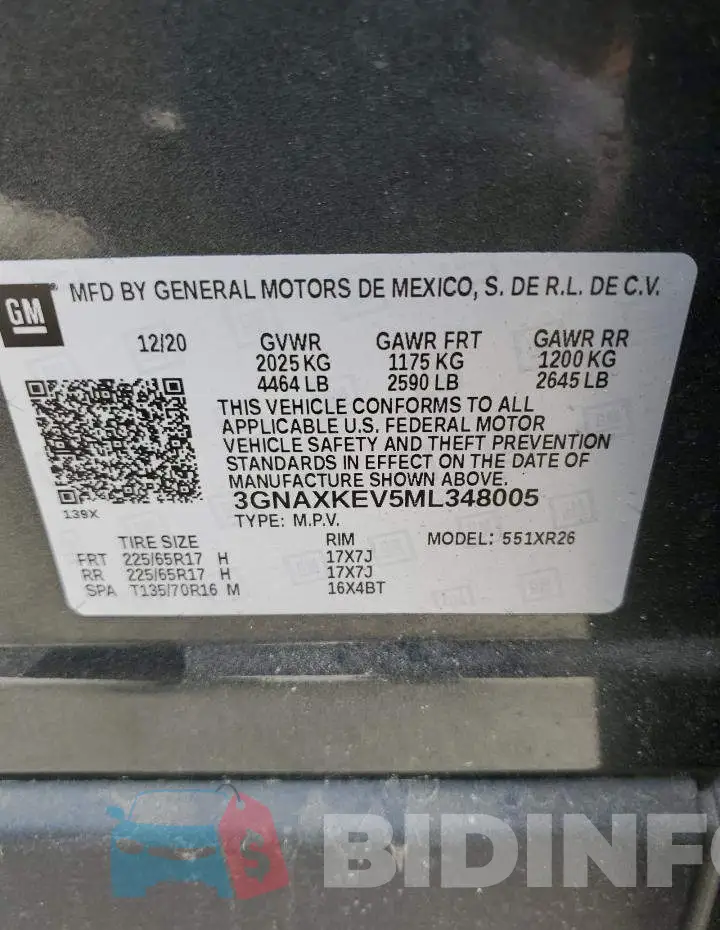 3GNAXKEV5ML348005 Photo# 13