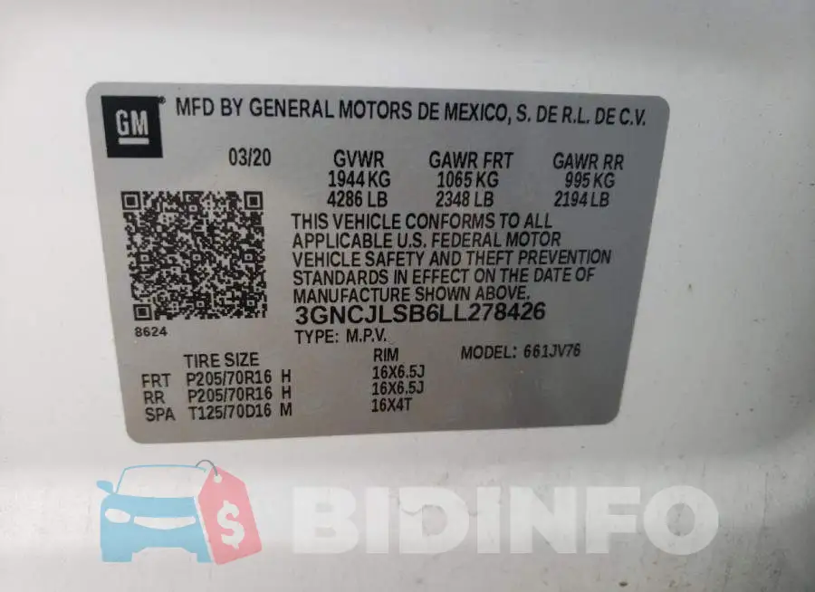 3GNCJLSB6LL278426 Photo# 13