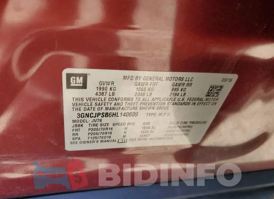 3GNCJPSB6HL140609 Photo# 12