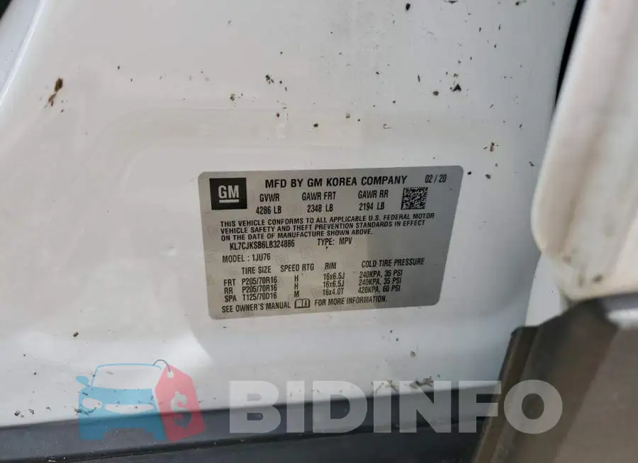 KL7CJKSB6LB324886 Photo# 14