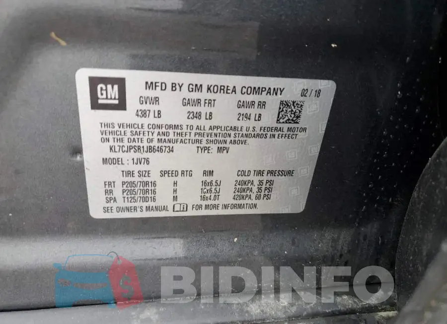 KL7CJPSB1JB646734 Photo# 13