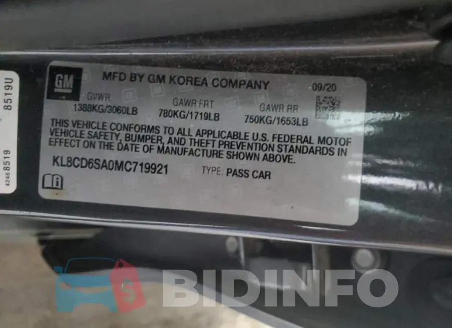 KL8CD6SA0MC719921 Photo# 12