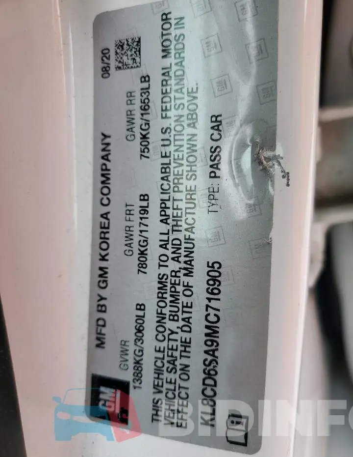 KL8CD6SA9MC716905 Photo# 12