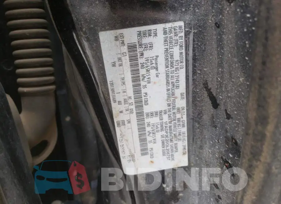 1FADP3E20GL208757 Photo# 13