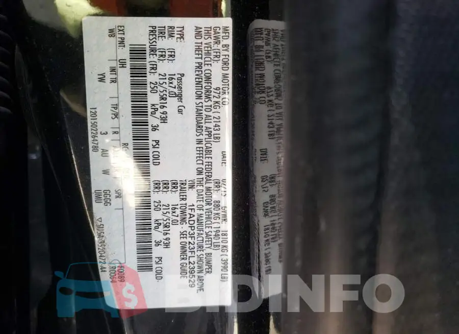 1FADP3F23FL239529 Photo# 12