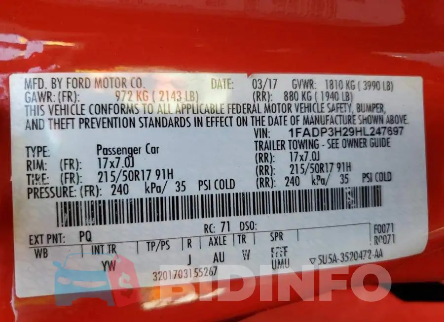1FADP3H29HL247697 Photo# 12