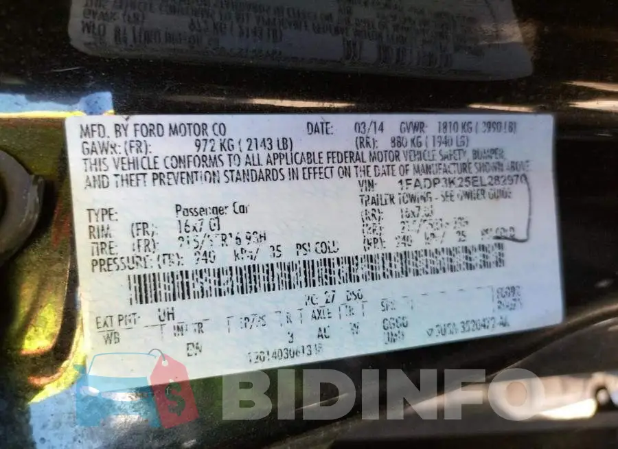 1FADP3K25EL282970 Photo# 12