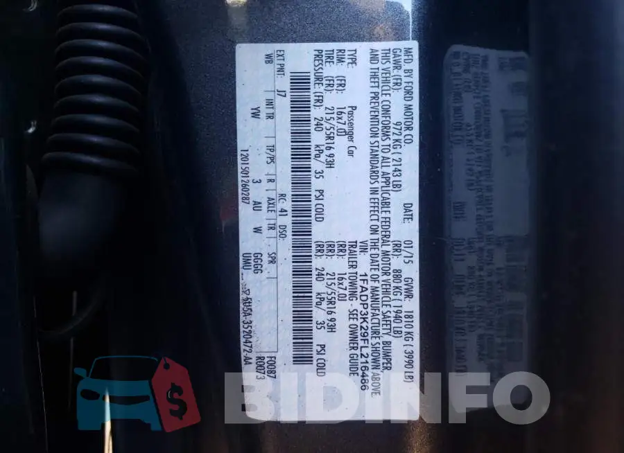 1FADP3K29FL216486 Photo# 13