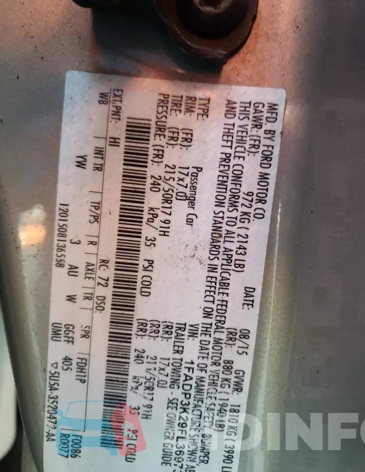1FADP3K29FL369739 Photo# 12