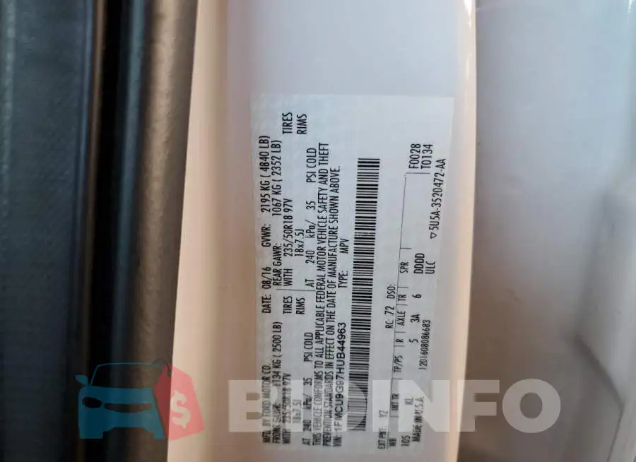 1FMCU9G97HUB44963 Photo# 13