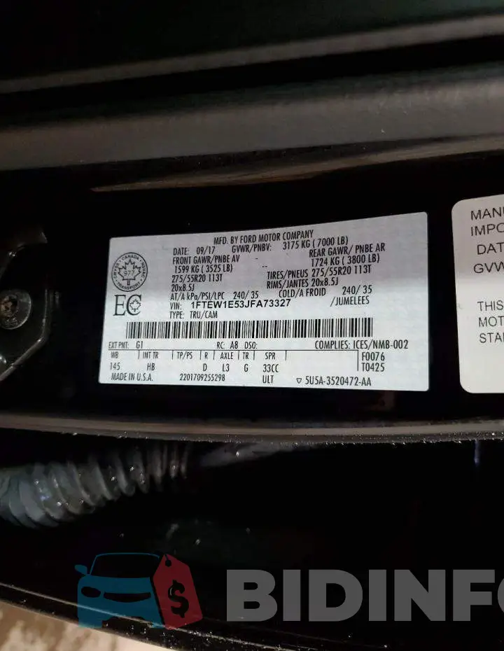 1FTEW1E53JFA73327 Photo# 12