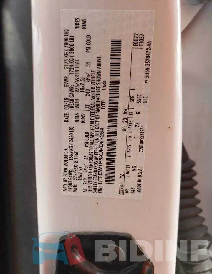 1FTEW1E5XJKD97284 Photo# 12