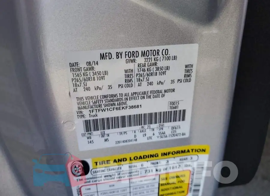 1FTFW1CF6EKF38681 Photo# 12