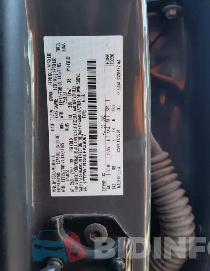 1FTFW1RG5LFA39067 Photo# 12