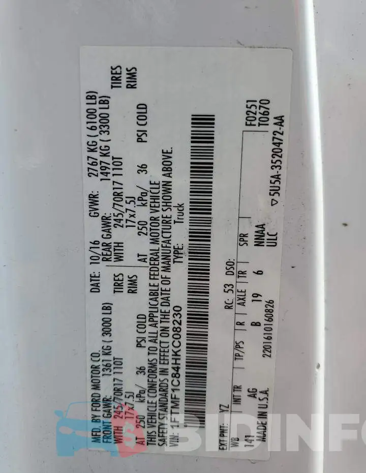 1FTMF1C84HKC08230 Photo# 12