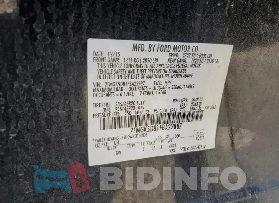 2FMGK5D81FBA22887 Photo# 14