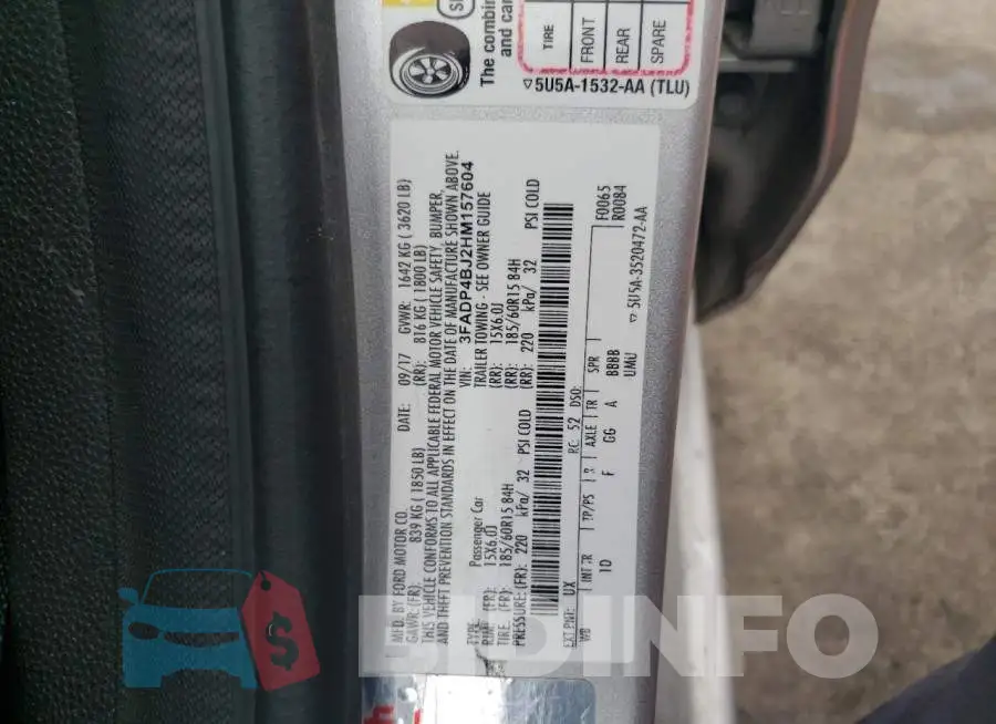 3FADP4BJ2HM157604 Photo# 12