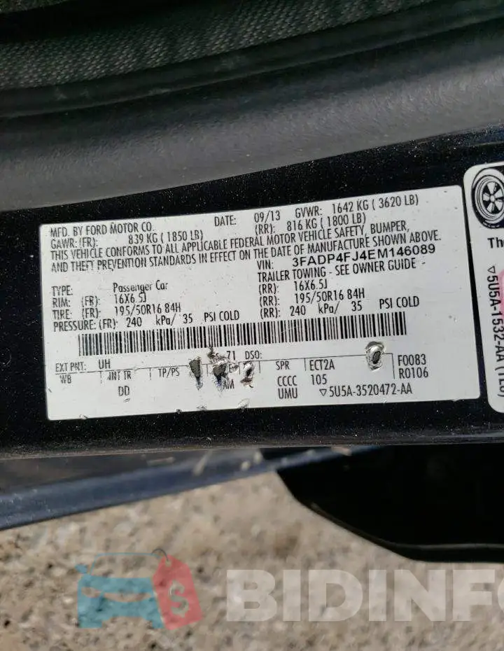 3FADP4FJ4EM146089 Photo# 12
