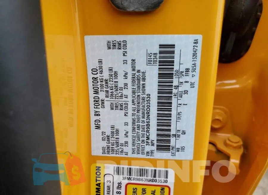 3FMCR9B63NRD03530 Photo# 13