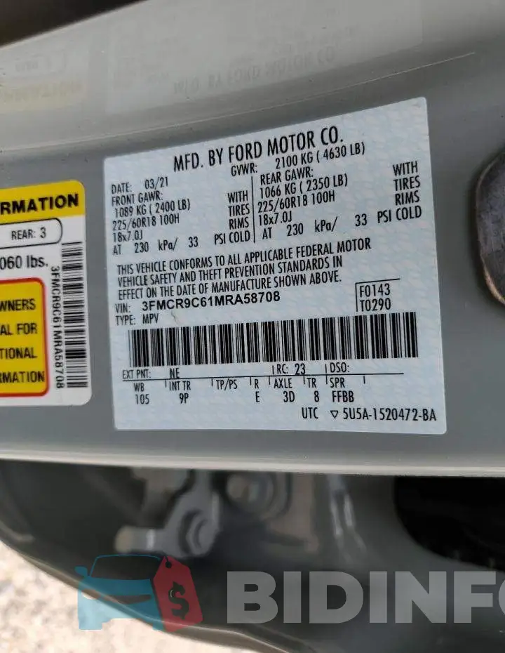3FMCR9C61MRA58708 Photo# 12
