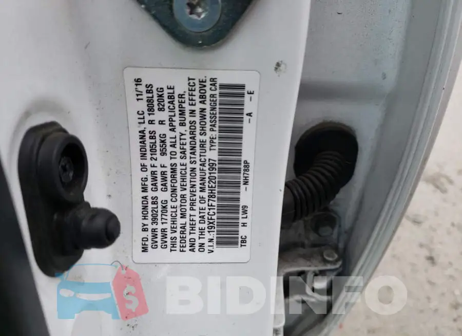 19XFC1F78HE201997 Photo# 12
