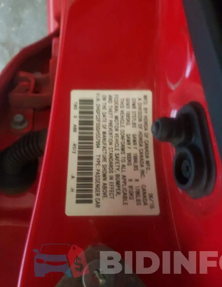 2HGFC2F55GH557994 Photo# 13