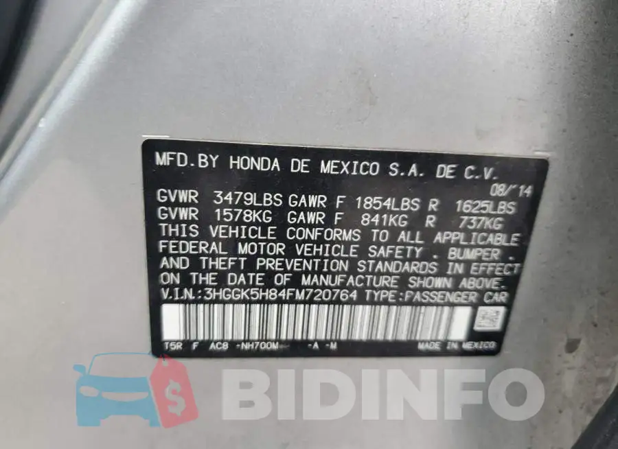 3HGGK5H84FM720764 Photo# 12