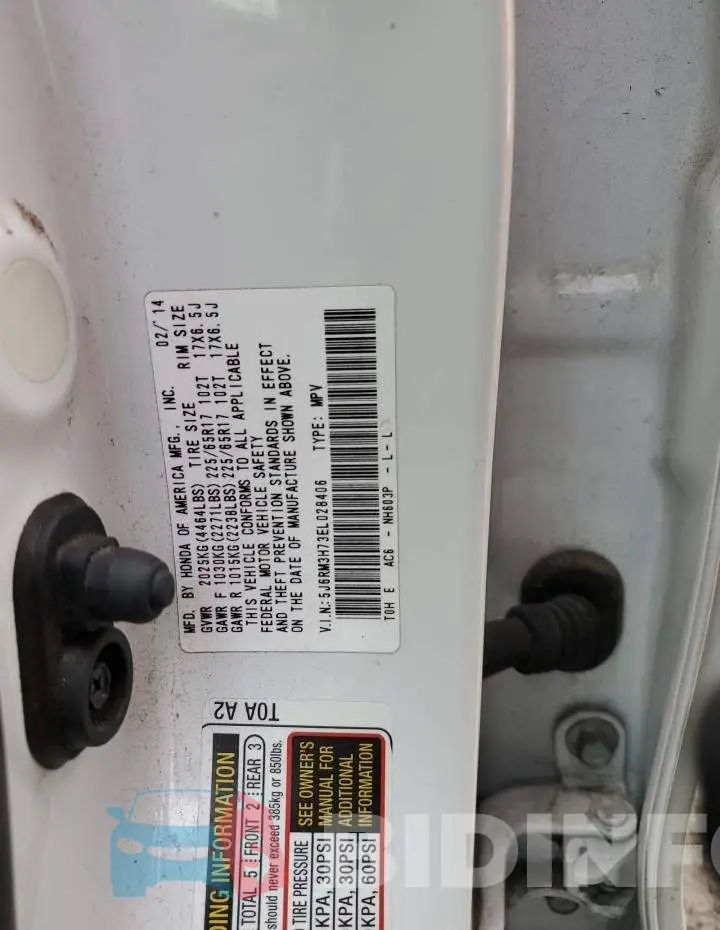 5J6RM3H73EL028406 Photo# 12