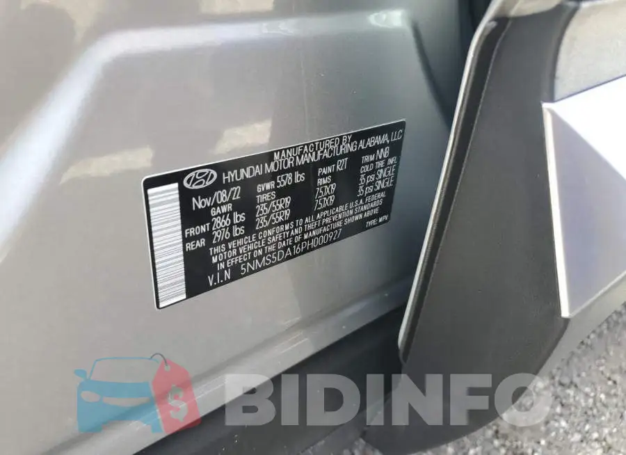 5NMS5DA16PH000927 Photo# 14