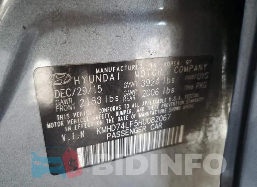 KMHD74LF5HU082067 Photo# 12