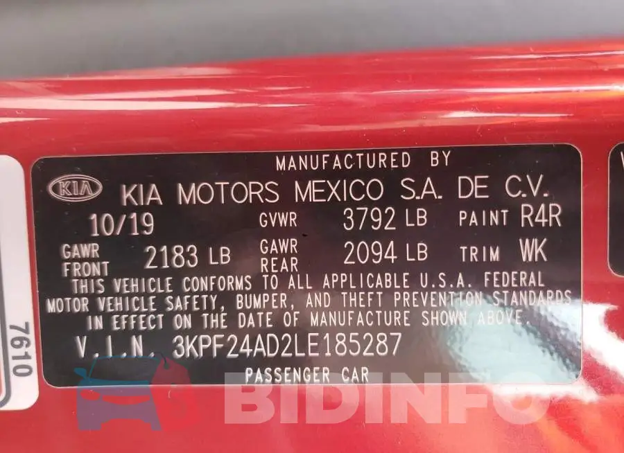 3KPF24AD2LE185287 Photo# 10