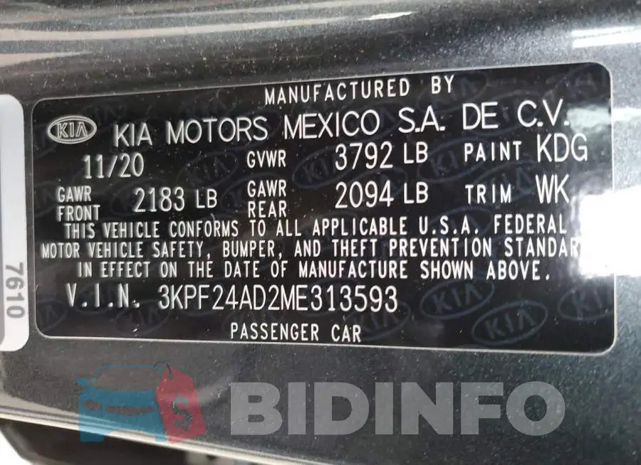 3KPF24AD2ME313593 Photo# 12