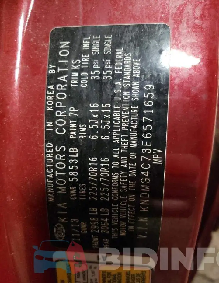 KNDMG4C73E6571659 Photo# 13