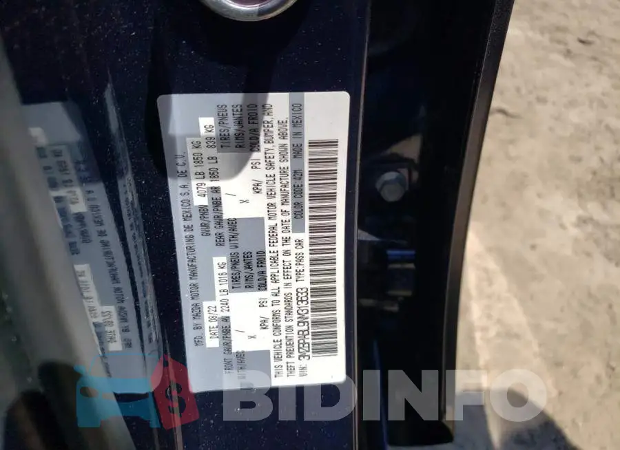 3MZBPABL9NM313633 Photo# 12