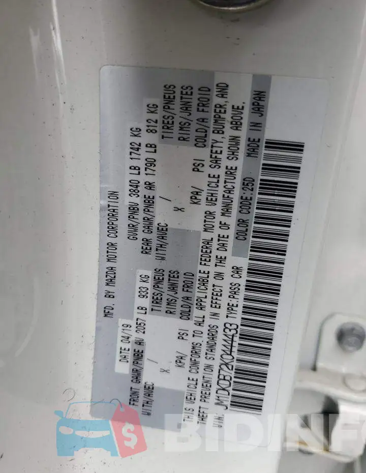 JM1DKDB72K0444433 Photo# 12