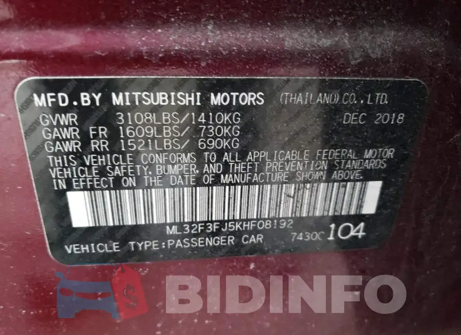 ML32F3FJ5KHF08192 Photo# 12