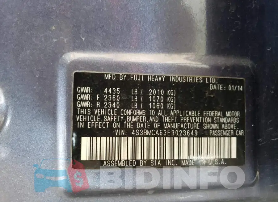 4S3BMCA63E3023649 Photo# 12