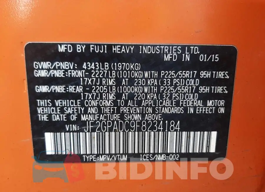 JF2GPADC9F8234184 Photo# 12