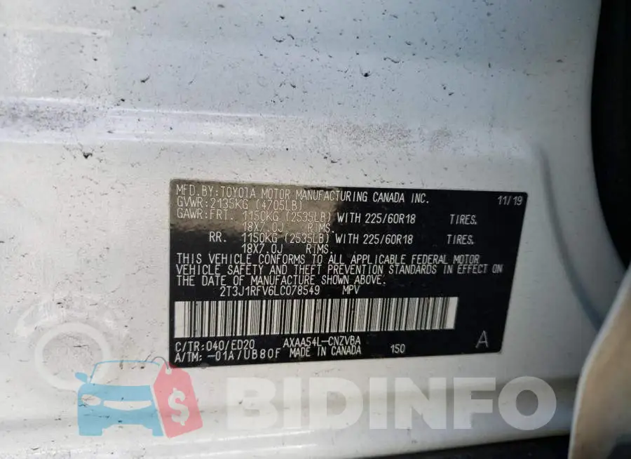 2T3J1RFV6LC078549 Photo# 13