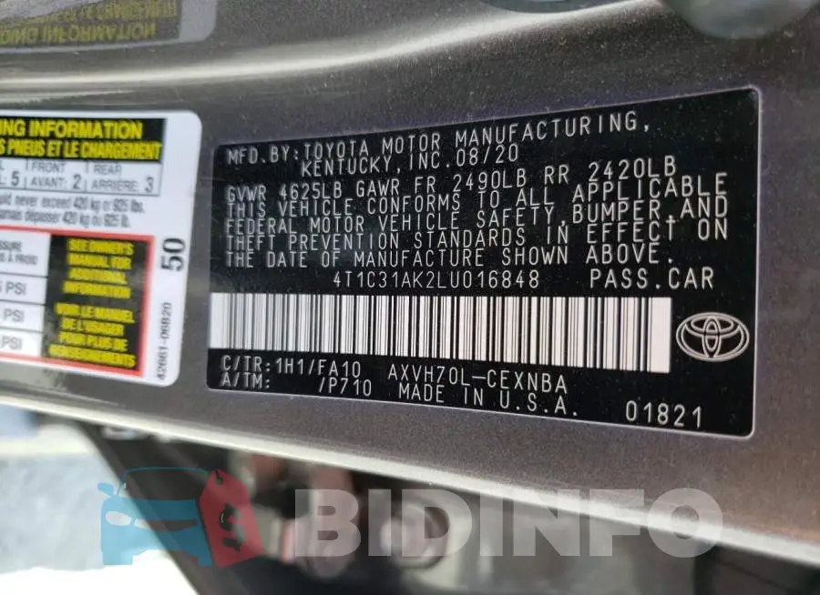 4T1C31AK2LU016848 Photo# 12