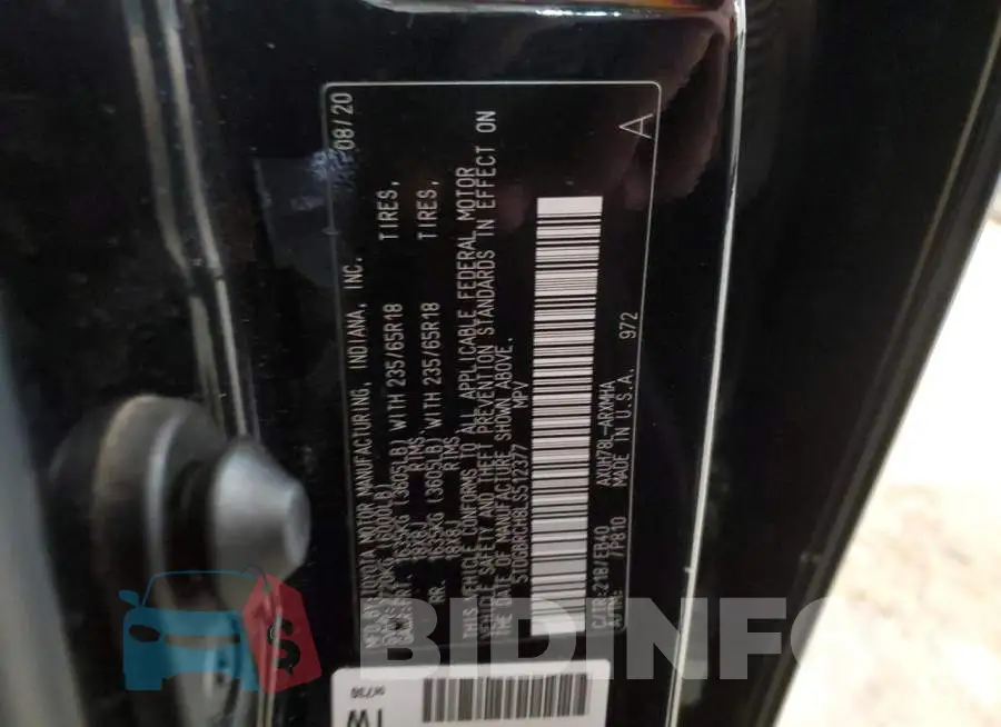 5TDGBRCH8LS512377 Photo# 13