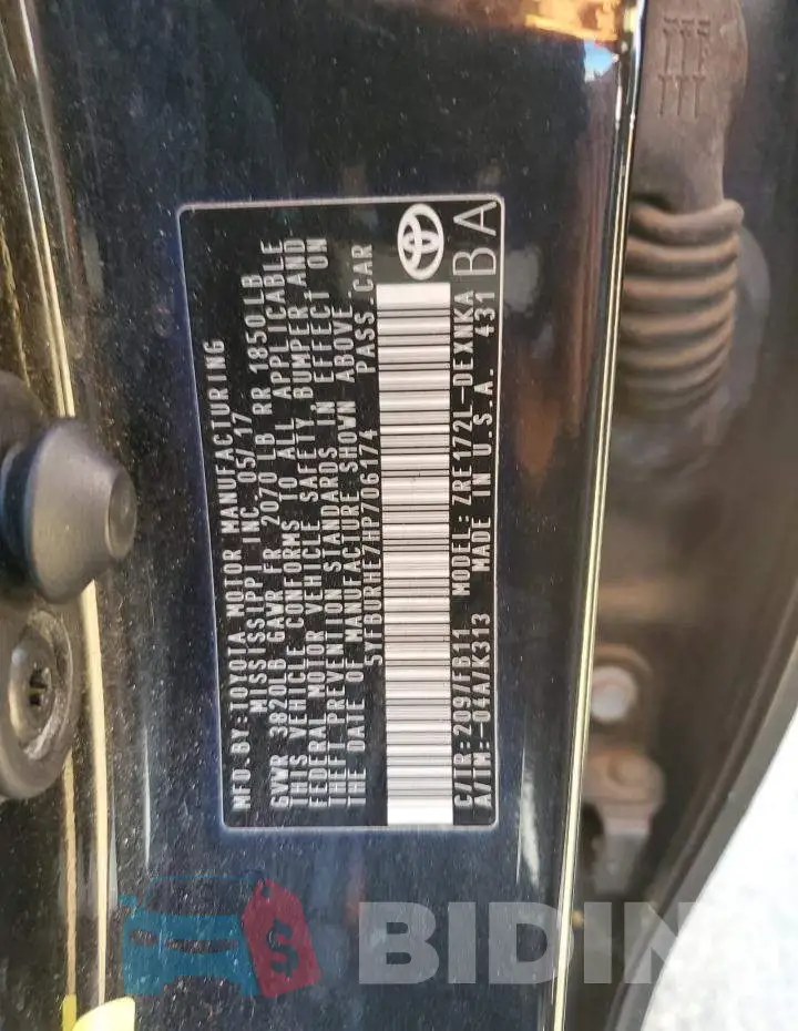 5YFBURHE7HP706174 Photo# 13