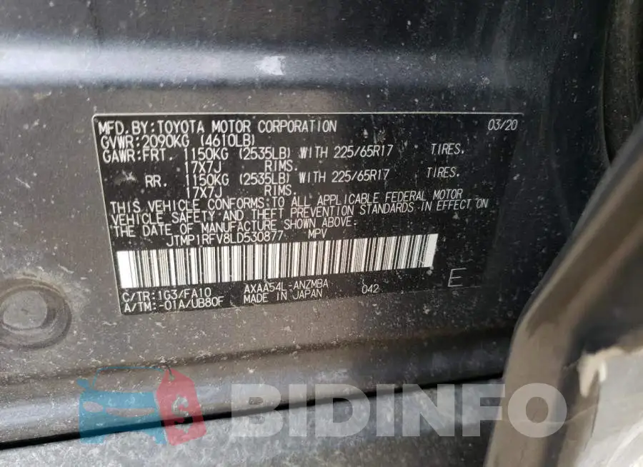 JTMP1RFV8LD530877 Photo# 13