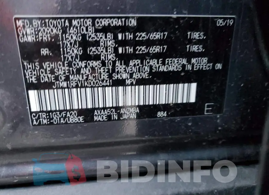 JTMW1RFV1KD026441 Photo# 14