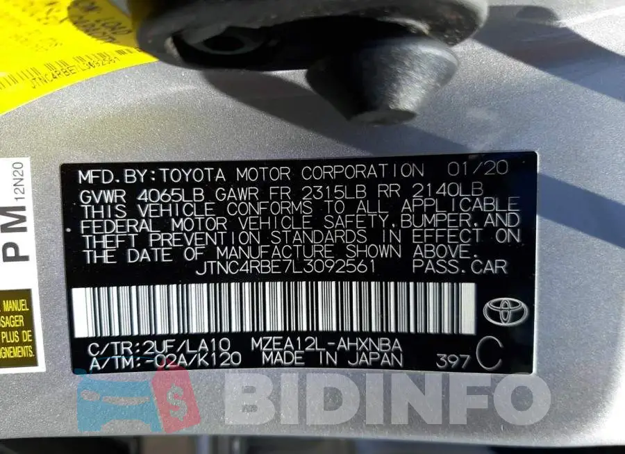 JTNC4RBE7L3092561 Photo# 13